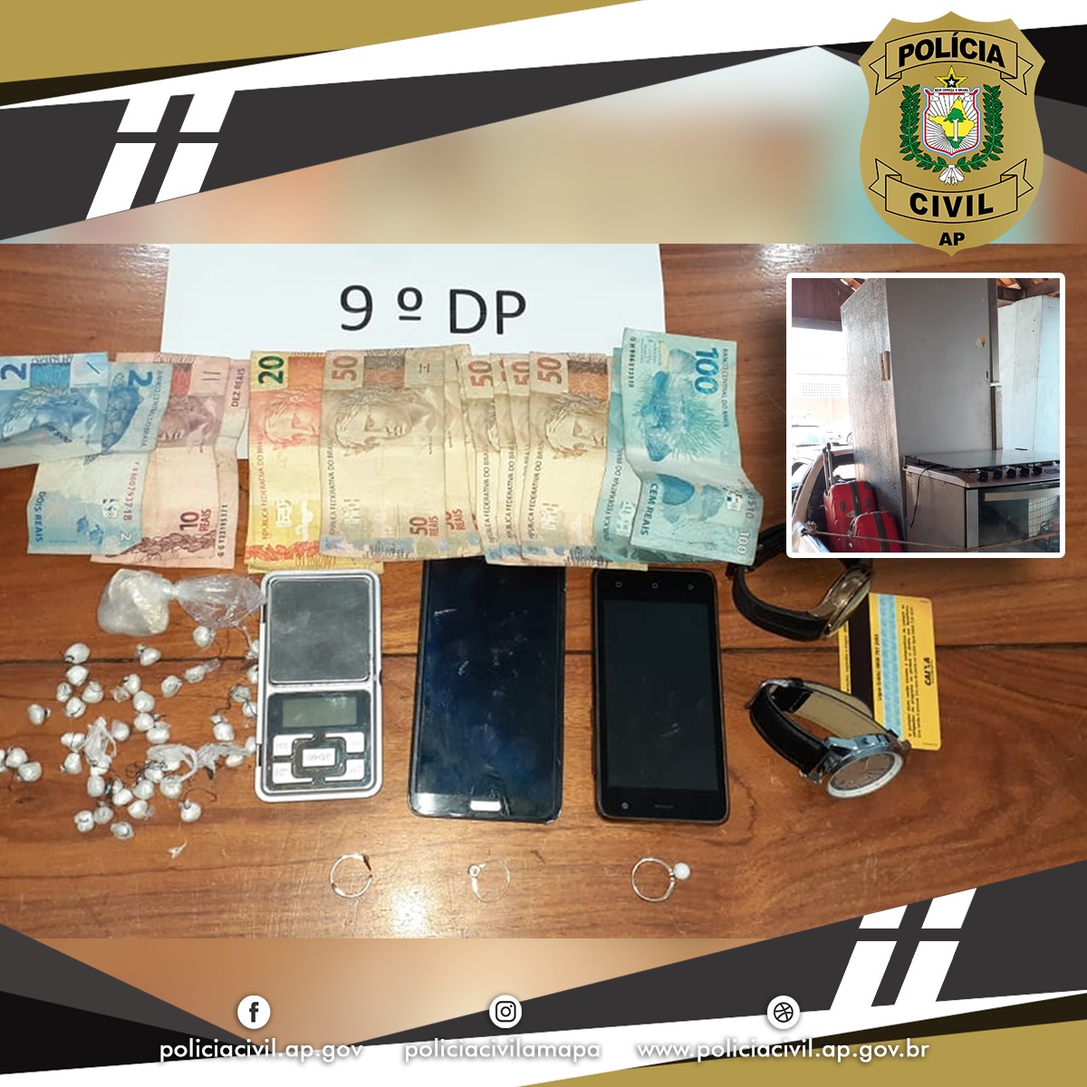 POLÍCIA CIVIL RECUPERA OBJETOS FURTADOS E PRENDE HOMEM POR TRÁFICO DE DROGAS NO ZERÃO